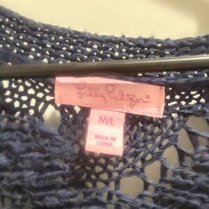 Lilly Pulitzer Blue Crochet Cover Up